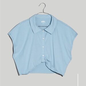 Madewell Polo Twist Tee: Botanical Dye Edition EUC